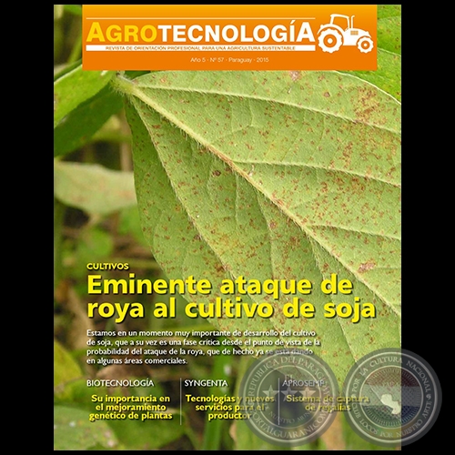 AGROTECNOLOGÍA Revista - AÑO 5 - NÚMERO 57 - AÑO 2015 - PARAGUAY